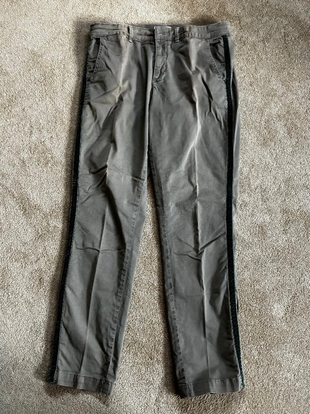 Olive Chino by Anthropologie Twill Pants